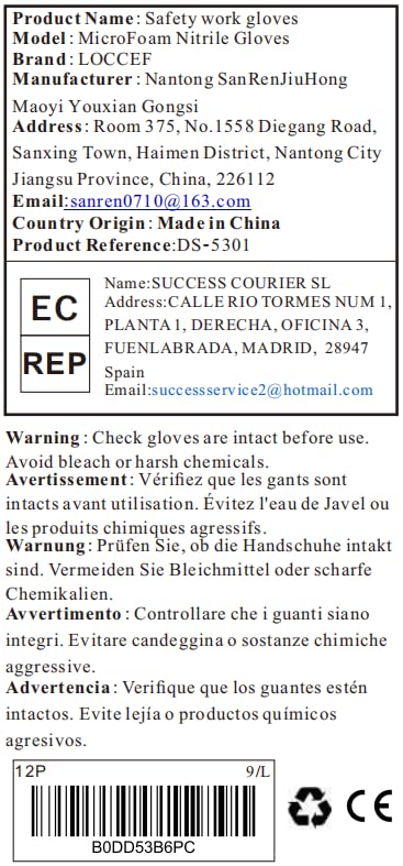 LOCCEF Safety Work Gloves MicroFoam Nitrile Coated-12 Pairs,Seamless Knit Nylon, Home Improvement,Micro-Foam Gloves (9/L, Grey-12 Pairs)