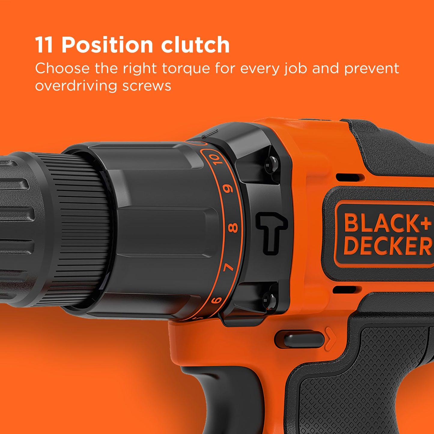 BLACK+DECKER 18V Hammer Drill with Battery, Charger, and Kitbox, BCD700S1K-GB