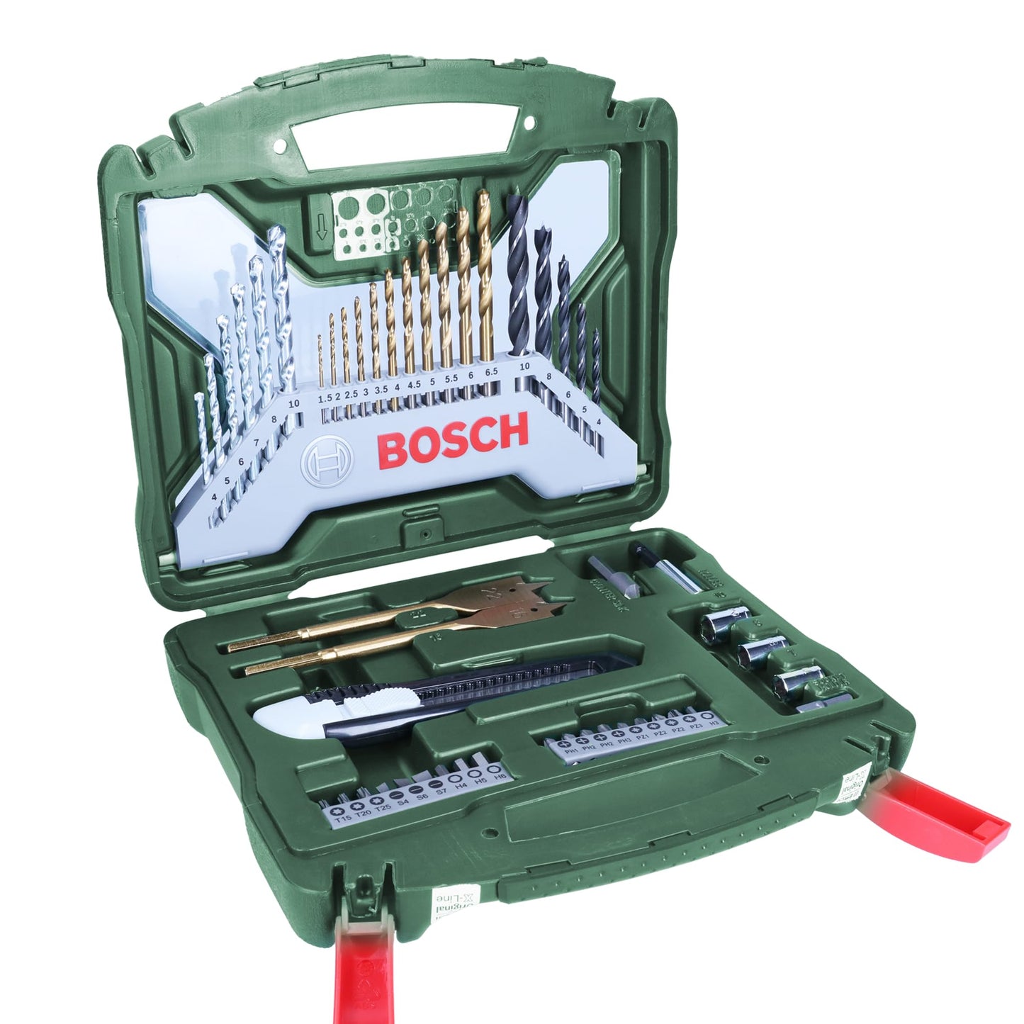 Bosch 50-Pieces X-Line Titanium Drill and Screwdriver Bit Set (for Wood, Masonry and Metal, Accessories Drills)