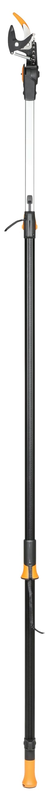 Fiskars PowerGear X Telescopic Tree Pruner UPX86, Non-stick Coated, Steel Blade/Aluminium Handle, Length 2.4 - 4 m, Black/Orange, 1023624