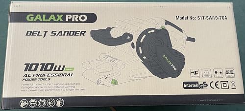 GALAX PRO 1010W Belt Sander, 120-380 RPM Variable Speed Settings, Dust Bag，5 Sanding Belts(76x533 MM)