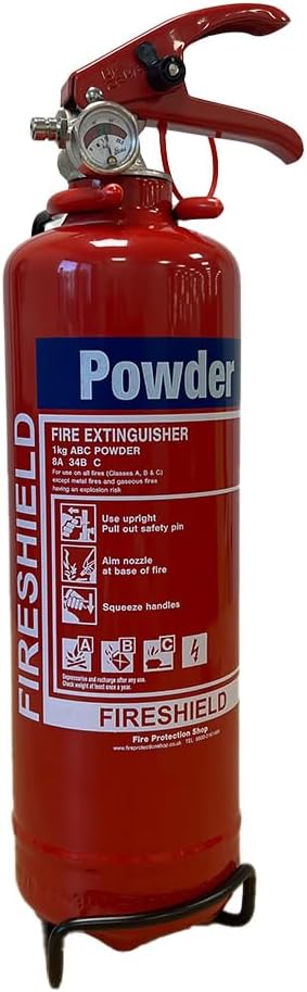 FireShield Home Safety Pack, 1kg Dry Powder Fire Extinguisher & 1m x 1m Soft Case Fire Blanket