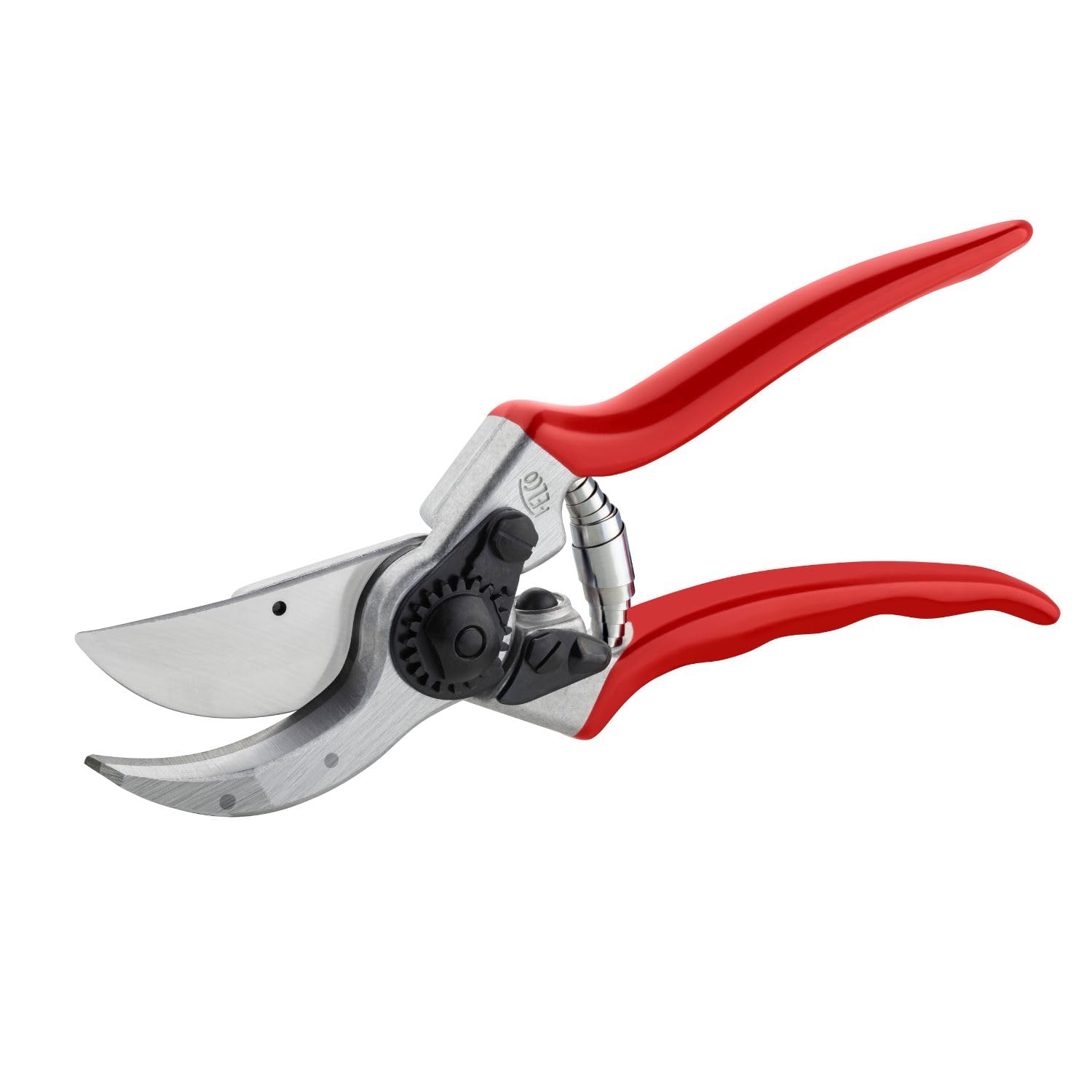 FELCO 2 Pruning Secateurs – 25 mm Cutting Diameter, for Large Hands, 215 mm Length, with Sap Groove, Straight Handles, Red