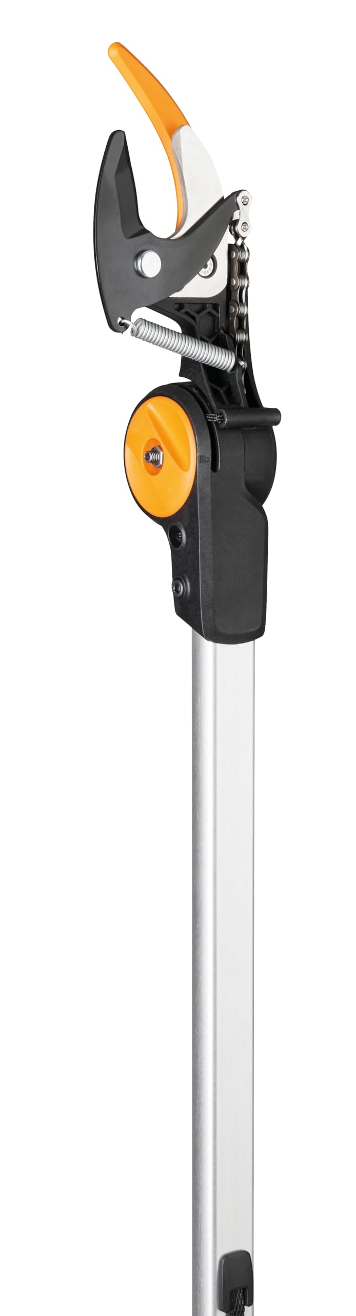Fiskars PowerGear X Telescopic Tree Pruner UPX86, Non-stick Coated, Steel Blade/Aluminium Handle, Length 2.4 - 4 m, Black/Orange, 1023624