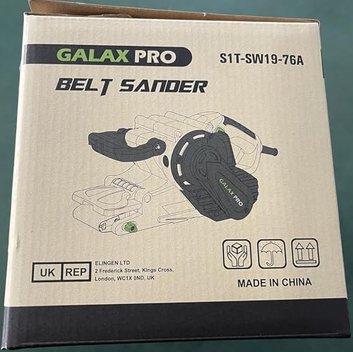 GALAX PRO 1010W Belt Sander, 120-380 RPM Variable Speed Settings, Dust Bag，5 Sanding Belts(76x533 MM)