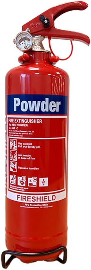 FireShield Home Safety Pack, 1kg Dry Powder Fire Extinguisher & 1m x 1m Soft Case Fire Blanket
