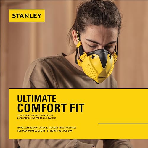 STANLEY DUST MASK RESPIRATOR WITH P3 FILTERS S/M