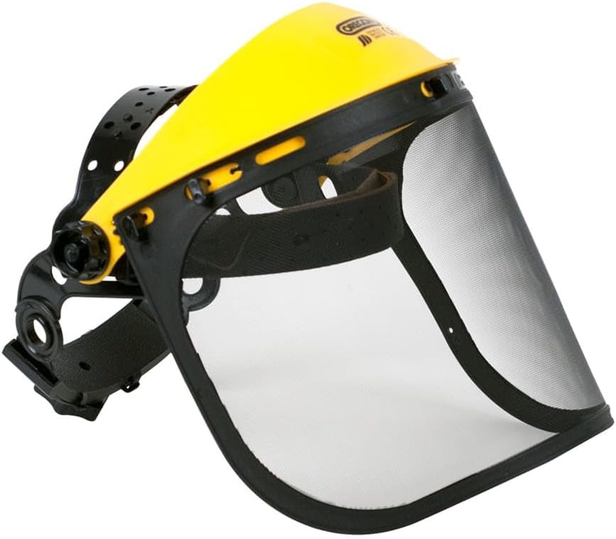 Oregon Browguard & Steel Mesh Visor Combination PPE, Adjustable Safety Face Shield Attached to a Head Guard Delivering Face and Eye Protection, For Forestry, Gardening, Loggers, DIY, One Size