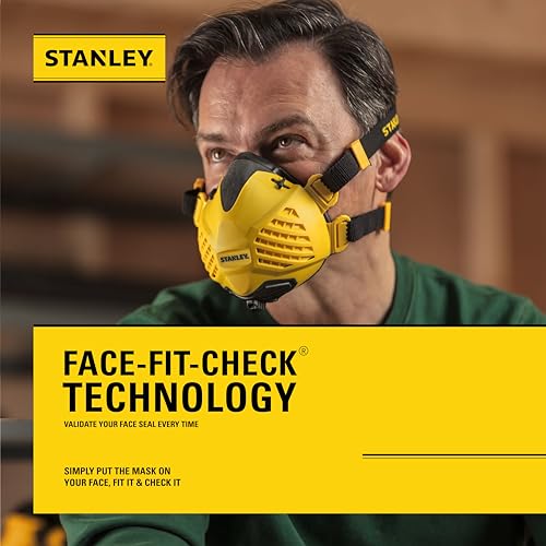 STANLEY DUST MASK RESPIRATOR WITH P3 FILTERS S/M