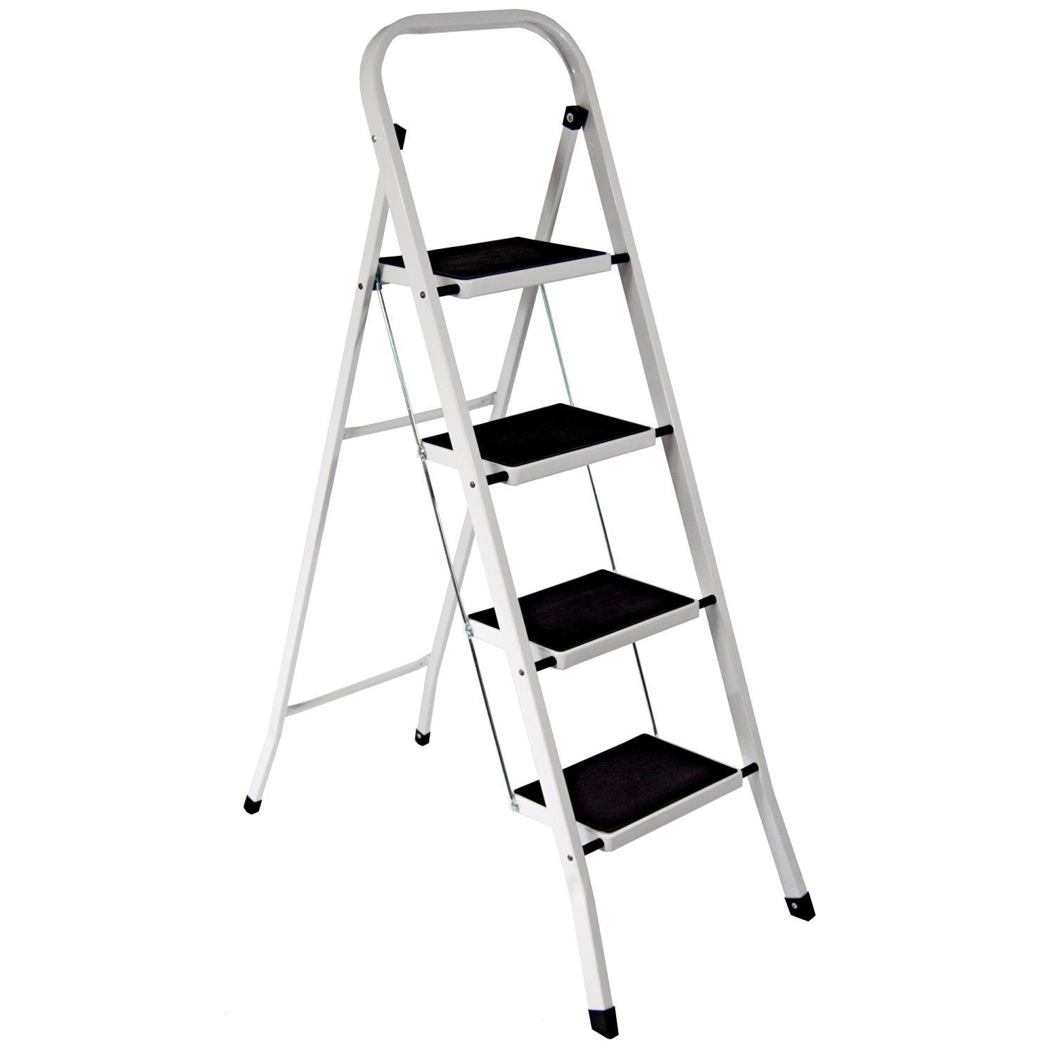 Highlands Superior 4 Step Ladder Non Slip Tread Safety Kitchen Heavy Duty