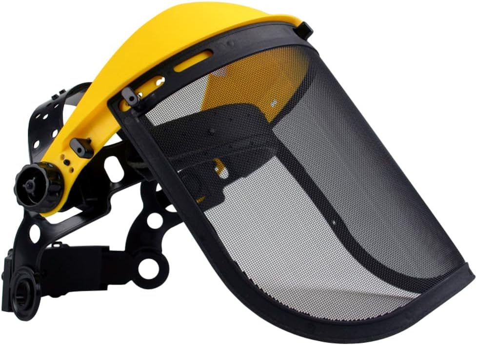 Oregon Browguard & Steel Mesh Visor Combination PPE, Adjustable Safety Face Shield Attached to a Head Guard Delivering Face and Eye Protection, For Forestry, Gardening, Loggers, DIY, One Size