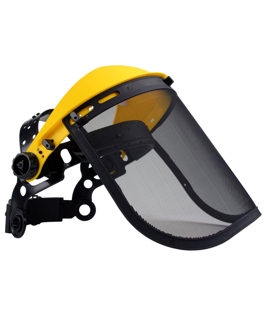 Oregon Browguard & Steel Mesh Visor Combination PPE, Adjustable Safety Face Shield Attached to a Head Guard Delivering Face and Eye Protection, For Forestry, Gardening, Loggers, DIY, One Size