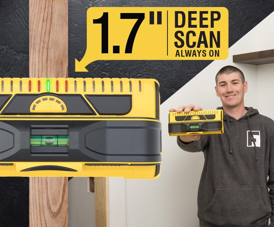 Franklin Sensors ProSensor M210 Stud Finder with 13-Sensors, Wood & Metal Stud Detector/Wall Scanner, Live Wire Detection