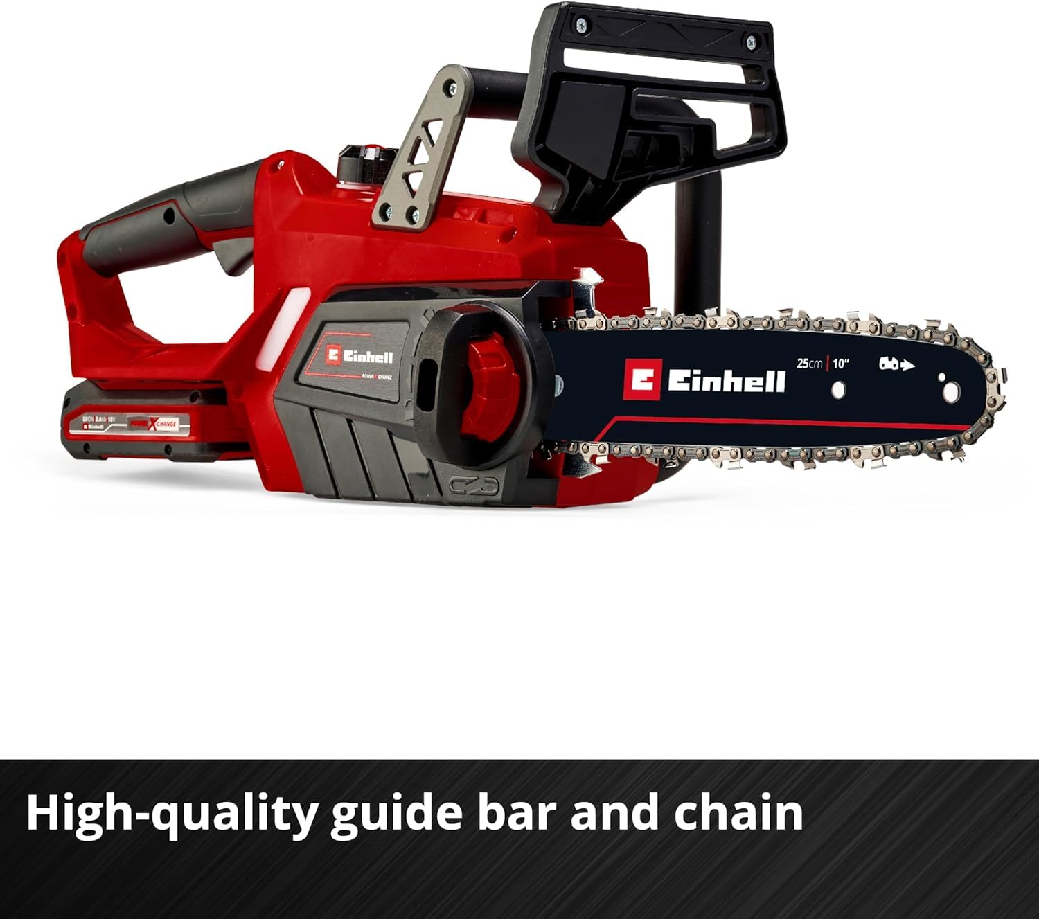 Einhell Power X-Change 18V Cordless Chainsaw With Battery and Charger - 10 Inch (25cm) Electric Chainsaw Cordless With OREGON Bar and Chain - GE-LC 18/25 Li Battery Chainsaw + 3Ah Starter Kit