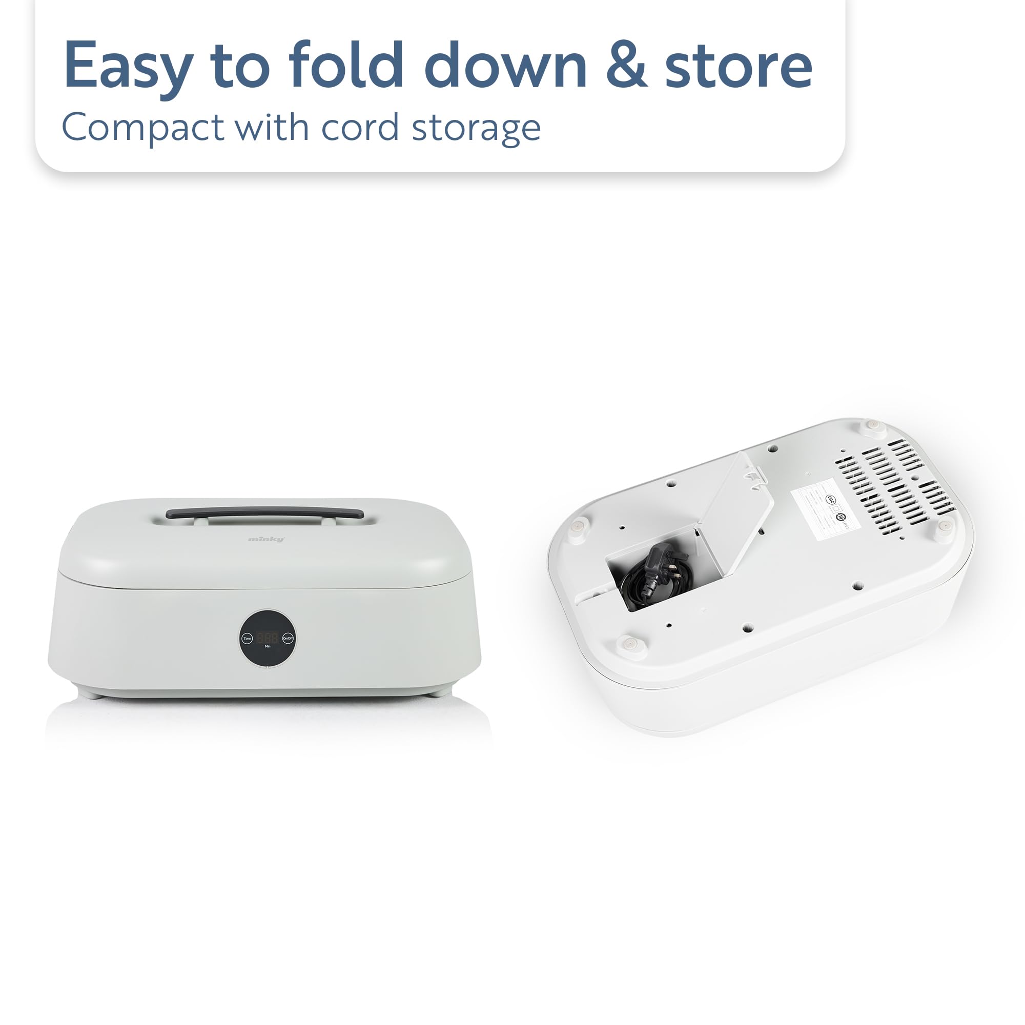 Minky SureDRI Compact Drying Pod, Portable Electric Clothes Dryer with Quiet Fan, 1.5M Cord, Up to 6 Hours Working time, Fast & Economical Drying, Holds Up to 10 Hangers, Low Running Costs