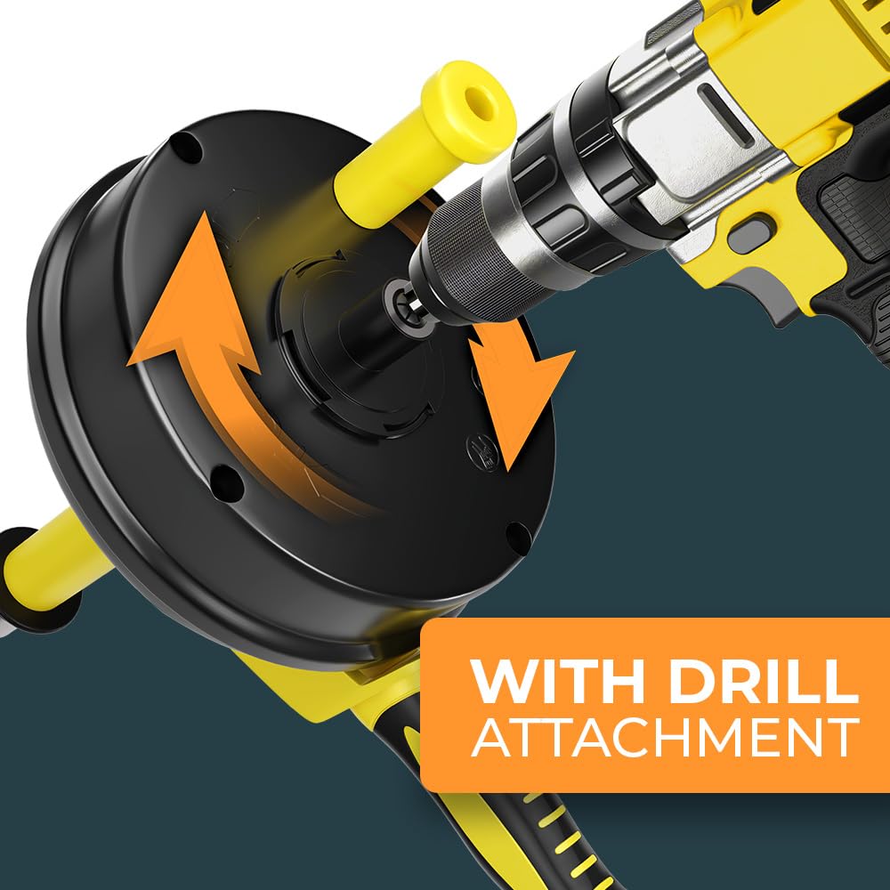 MEISTERFAKTUR Drain Snake [25 FT] - with Drill Attachment - Ideal Plumbing Snake for Sink and Drain Unblocking - Solid Drain Unblocker Tool for Real DYIs!