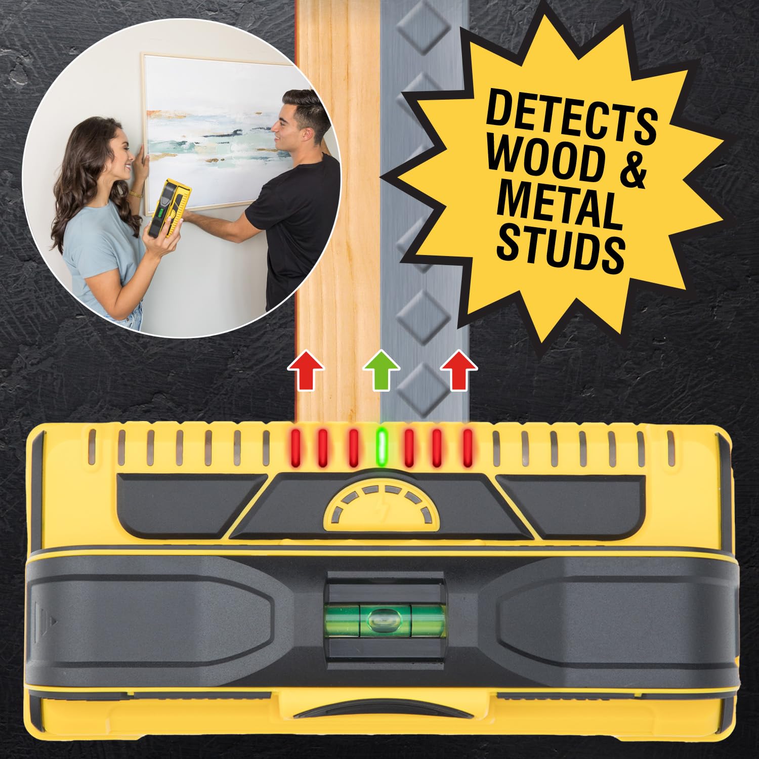 Franklin Sensors ProSensor M210 Stud Finder with 13-Sensors, Wood & Metal Stud Detector/Wall Scanner, Live Wire Detection