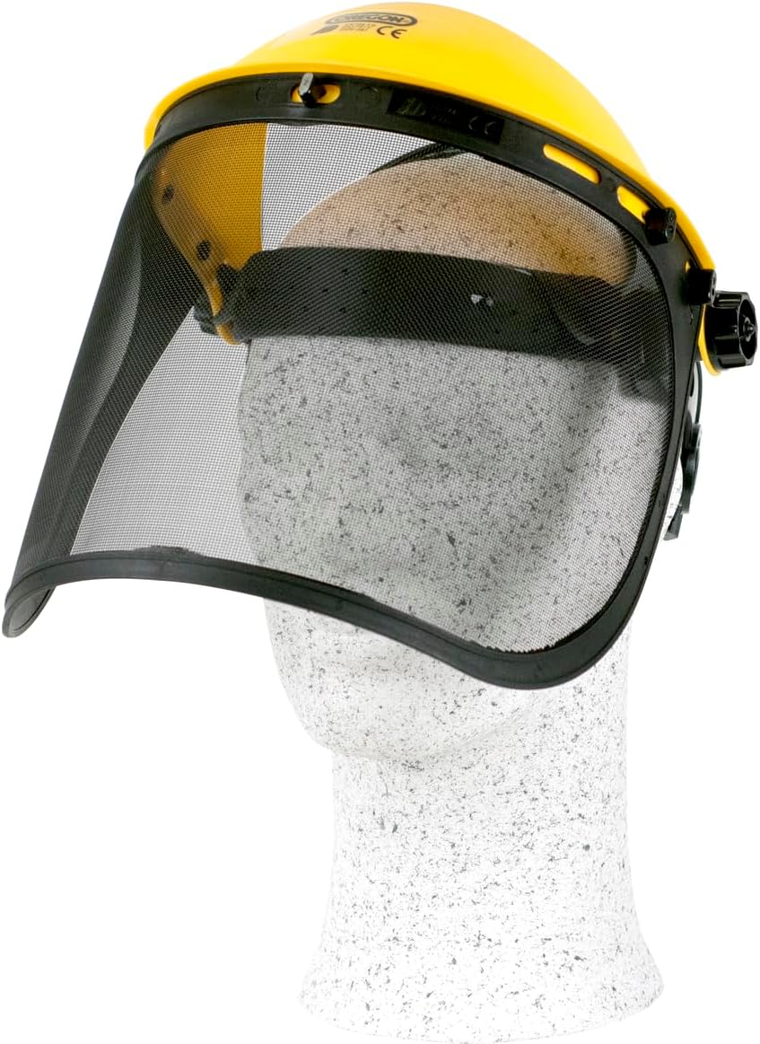 Oregon Browguard & Steel Mesh Visor Combination PPE, Adjustable Safety Face Shield Attached to a Head Guard Delivering Face and Eye Protection, For Forestry, Gardening, Loggers, DIY, One Size