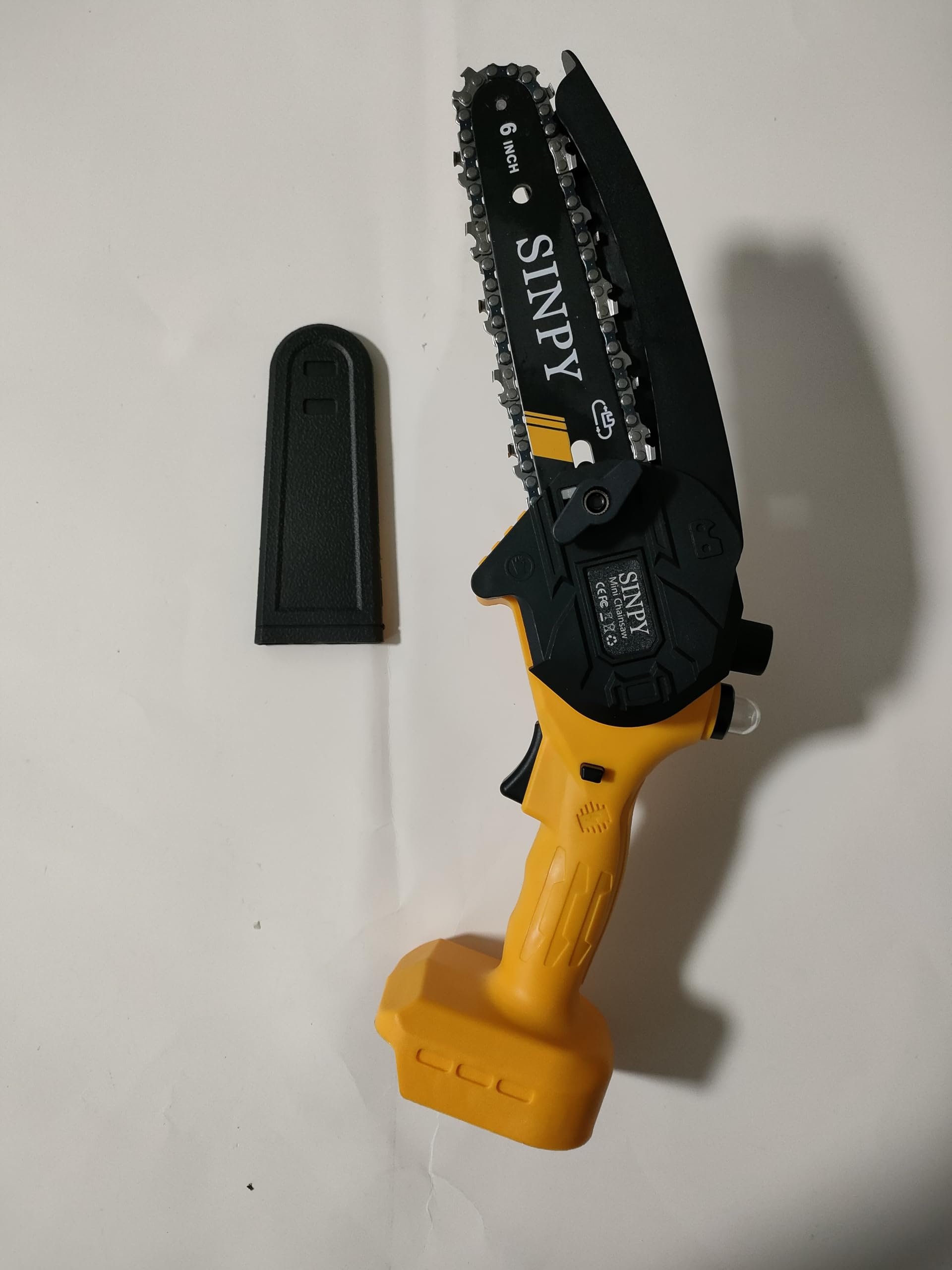 SINPY Mini Chainsaw Cordless, 6 Inch Electric Power Chain Saw with 2 Batteries & 2 Chains, Small Chainsaw with Safety Lock for Tree Trimming, Garden, Wood Cutting Gift for Men Dad Husband Fathers 2025