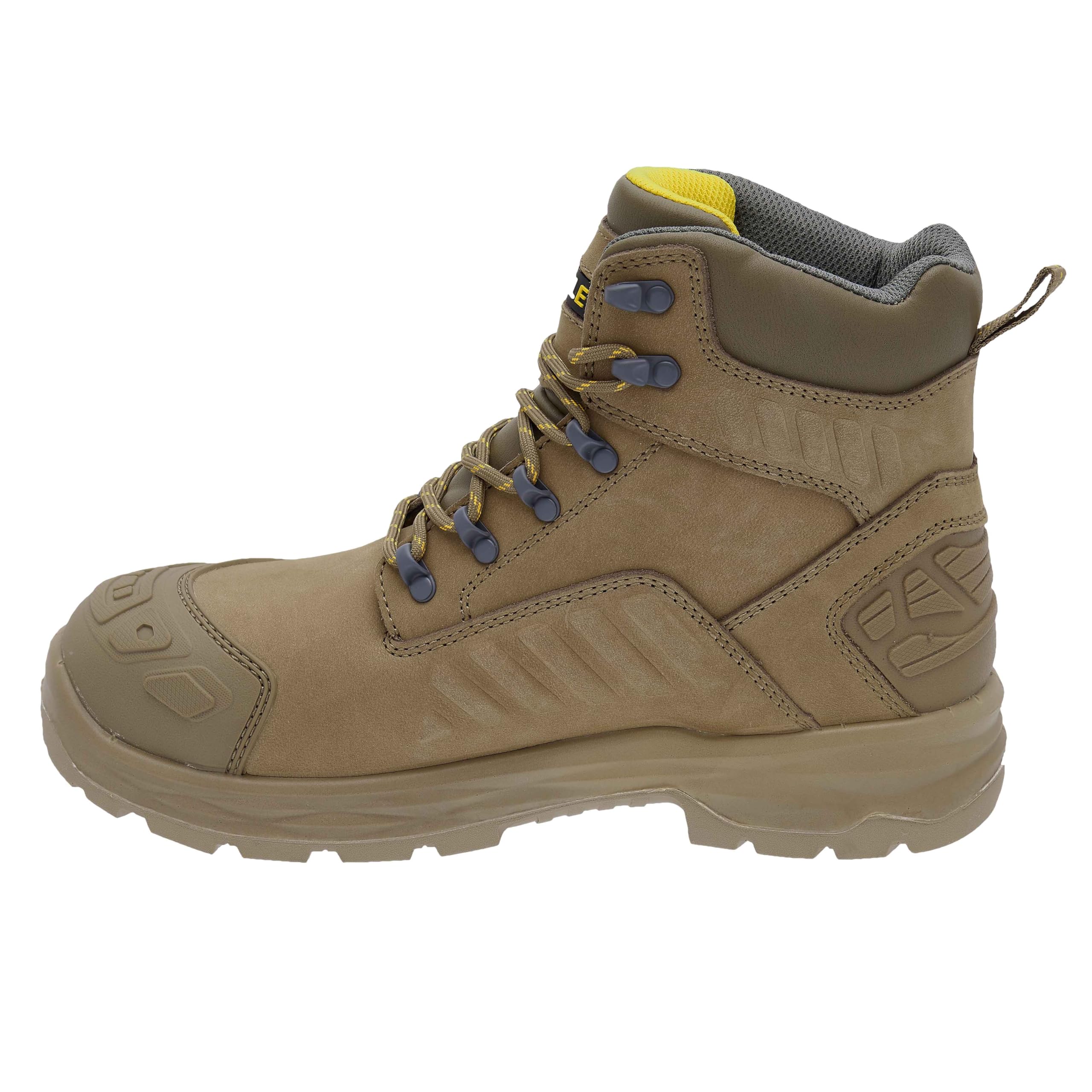 STANLEY Vortex Men's Waterproof, Nubuck Leather, Steel Safety Toe, Penetration Resistant Work Boot, Stone, UK10