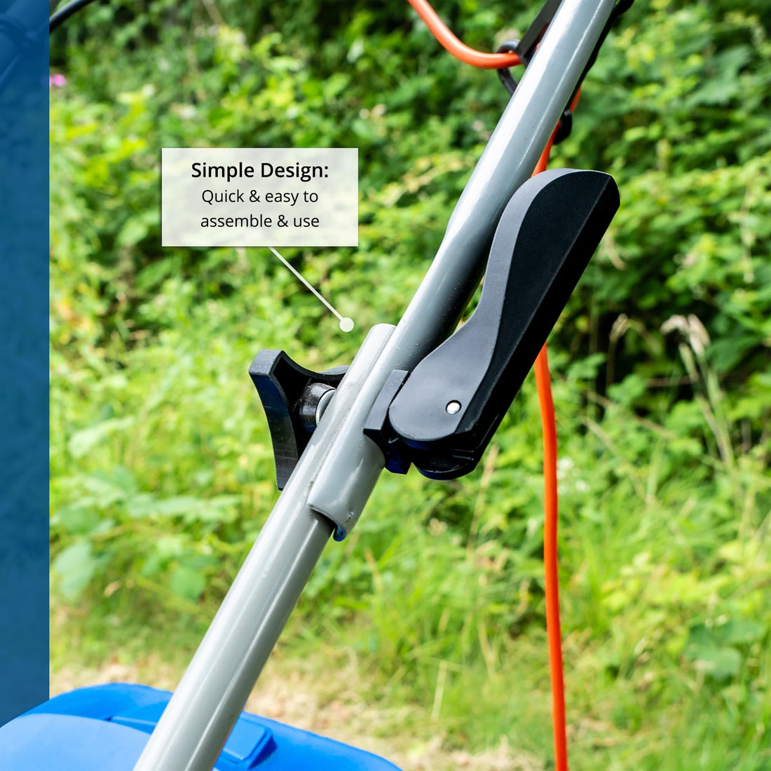 Hyundai 15'' / 38cm 1600w Electric Lawnmower with Rear Roller with Mulching Feature 40 Litre Collection Bag and 5 Cutting Heights with 10m Power Cable
