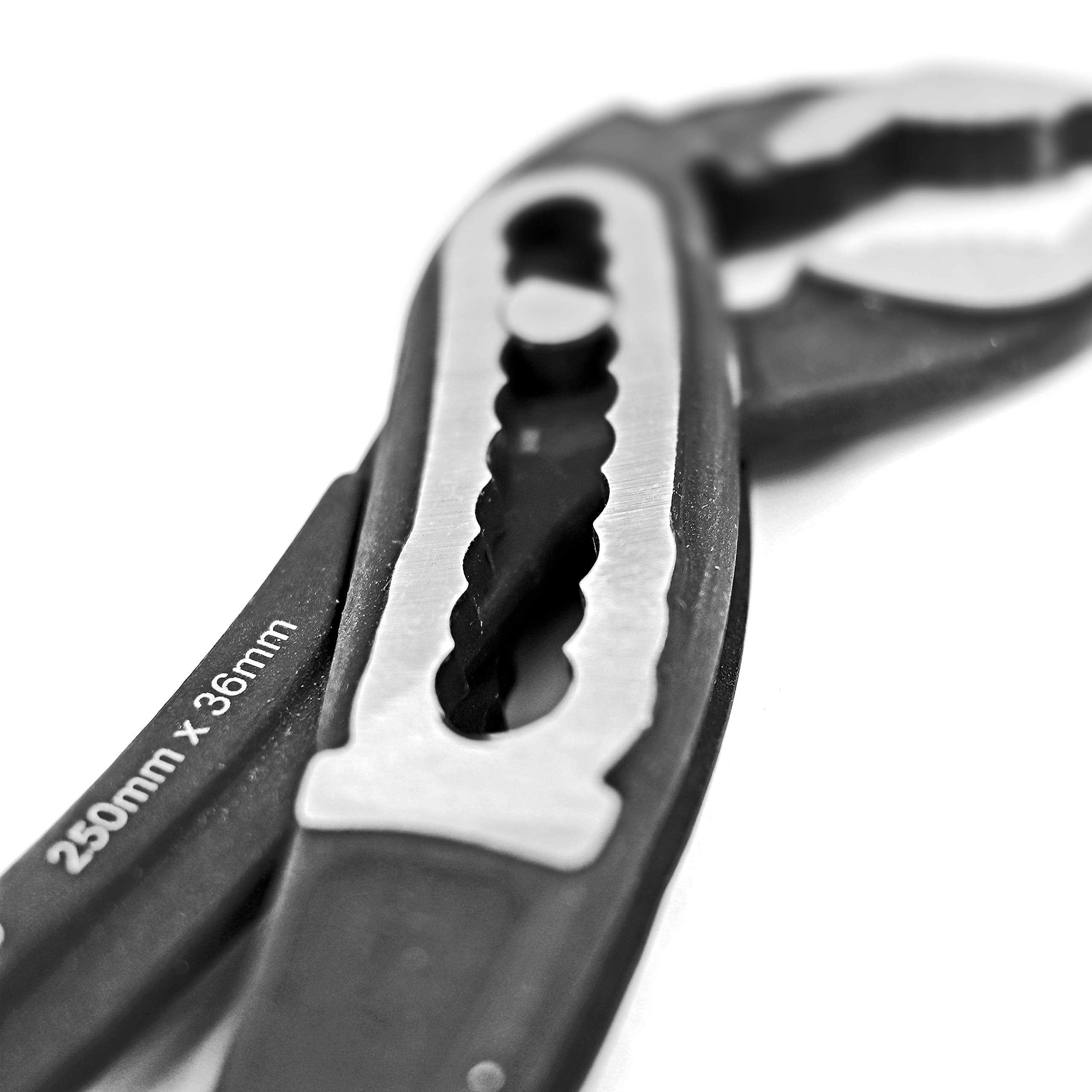 S&R Water Pump Pliers, 250mm Pipe Wrench – CR-V Steel, 55mm Opening Width, Double-Coated Secure Handles