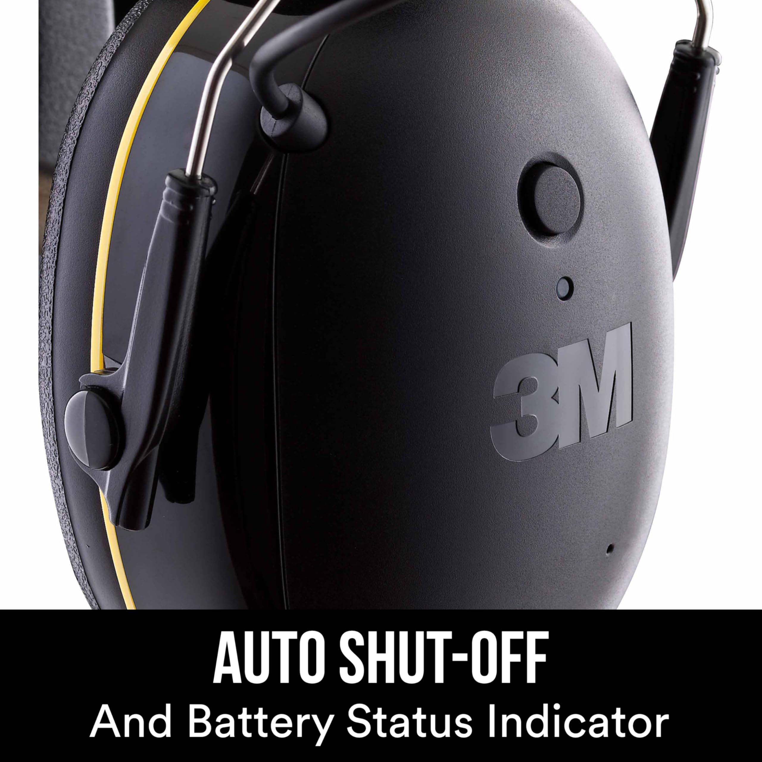 3M WorkTunes Connect, Bluetooth Ear Defenders Wireless, 90543EC1, Hearing Protector Earmuffs, Connect your Mobile Phone, 30+ hours battery life, Rechargeable, (94-105 dB), Black, 4.02x7.44x5.91