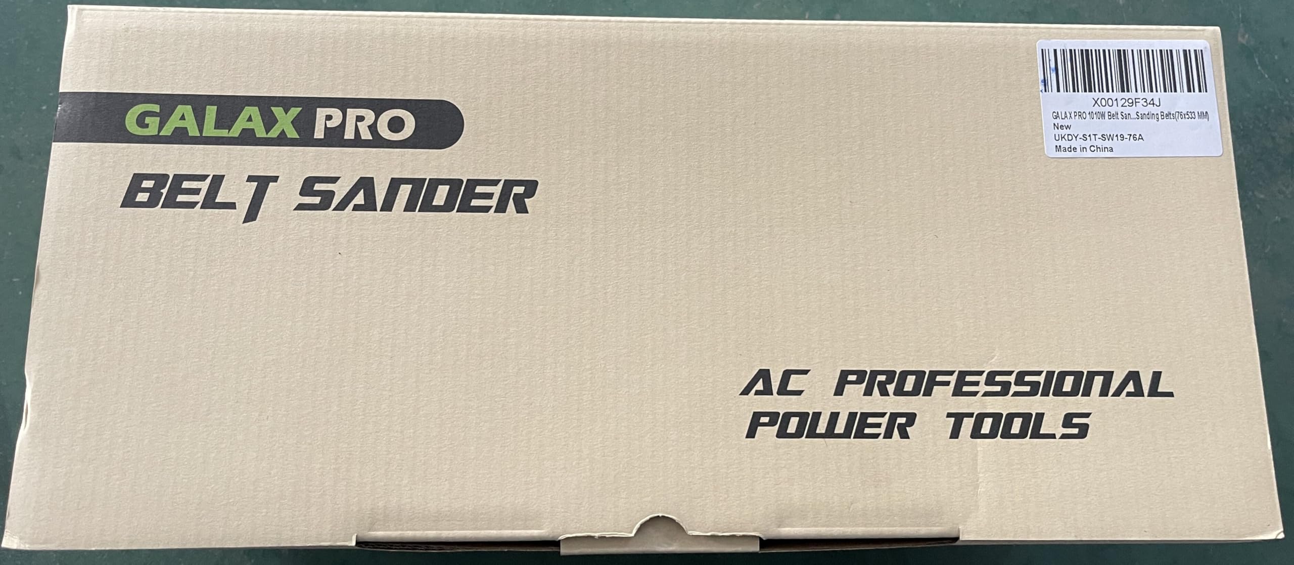 GALAX PRO 1010W Belt Sander, 120-380 RPM Variable Speed Settings, Dust Bag，5 Sanding Belts(76x533 MM)