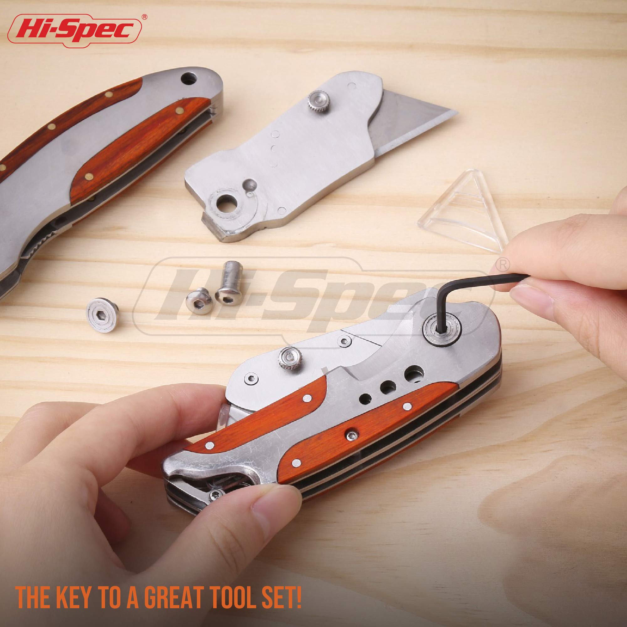 Hi-Spec 30pc Imperial & Metric Hex Allen Key Wrench Folding Set with Small & Large Sizes. Includes Mini 0.035” Up to Long 10mm