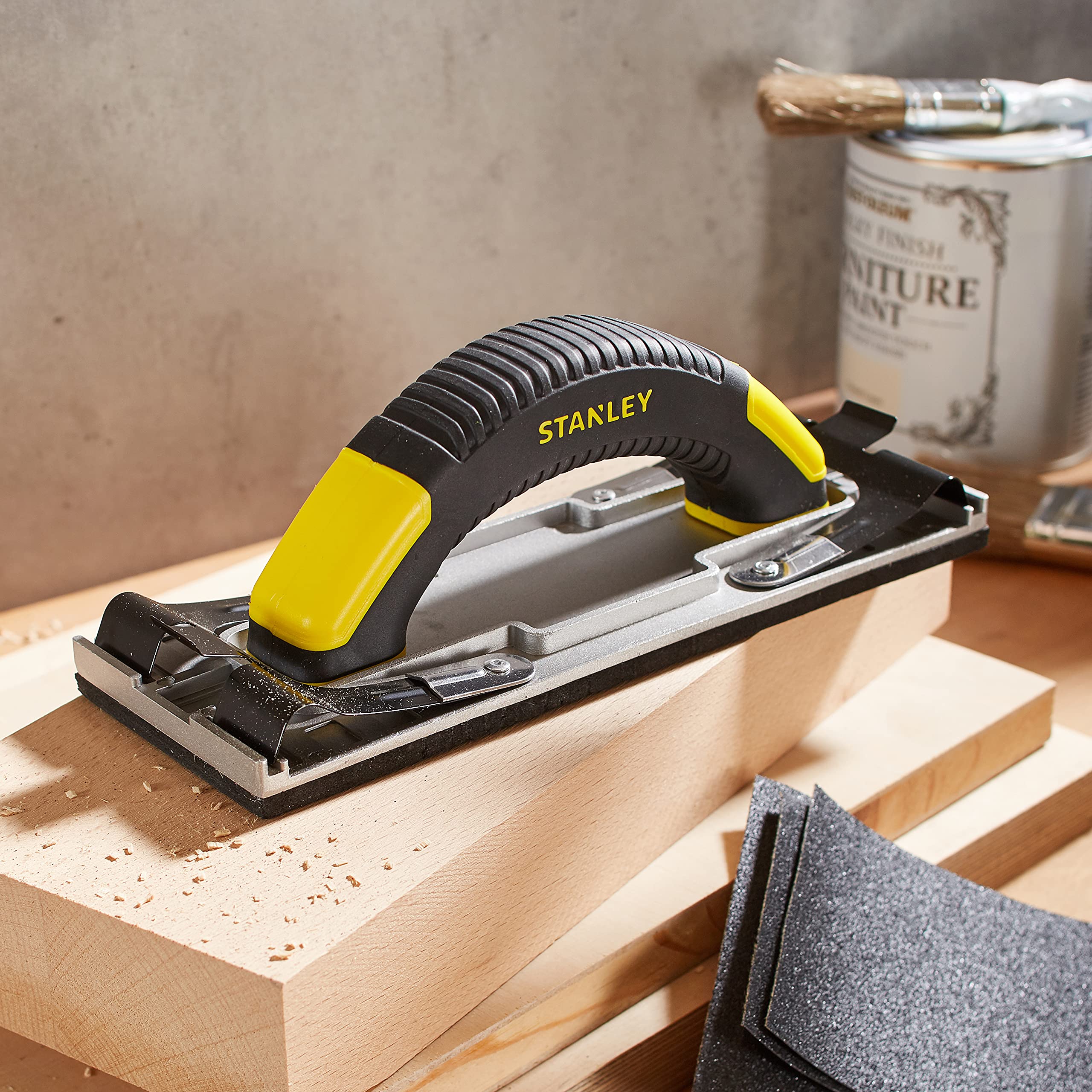 STANLEY 305x101mm Flat Hand Sander with Clamp, STHT0-05927